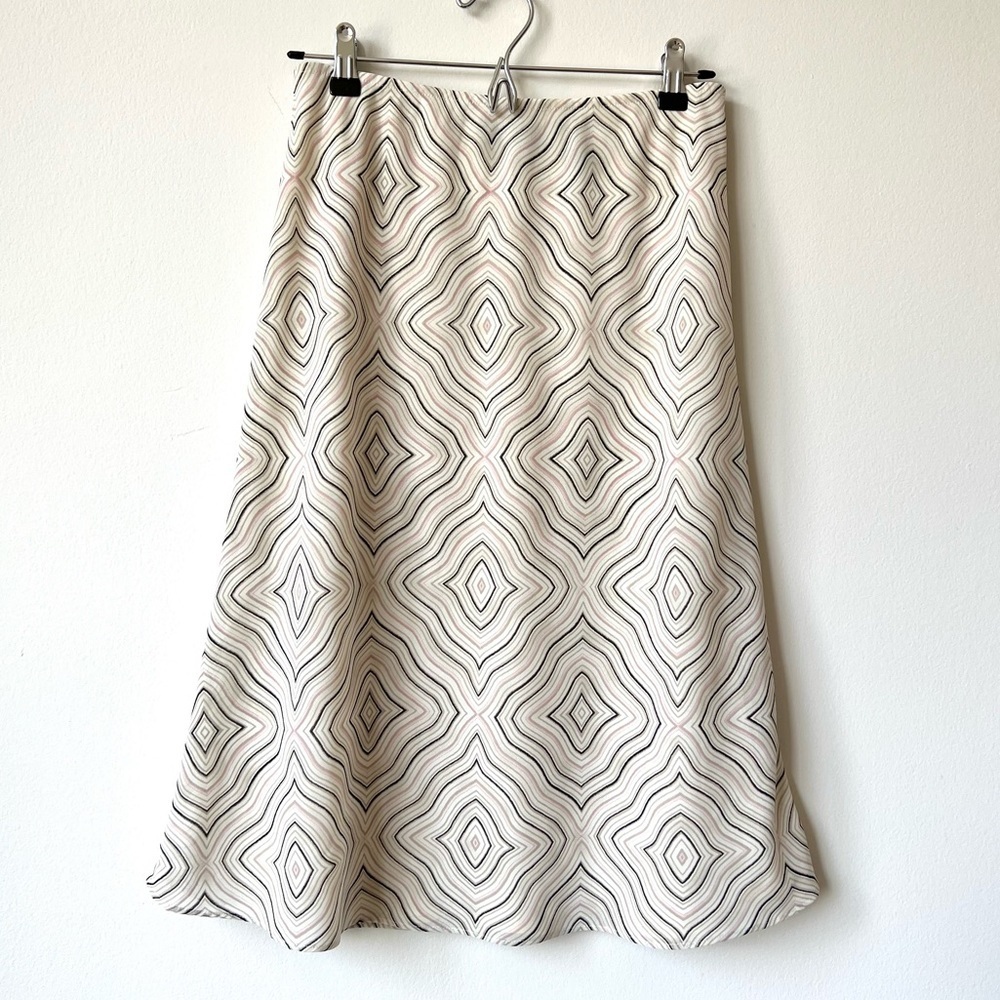 Vintage New York & Company Geometric Midi Skirt